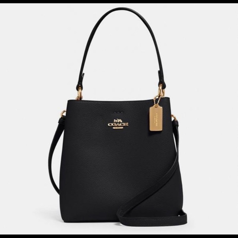 Coach Black Leather Shoulder Bag
